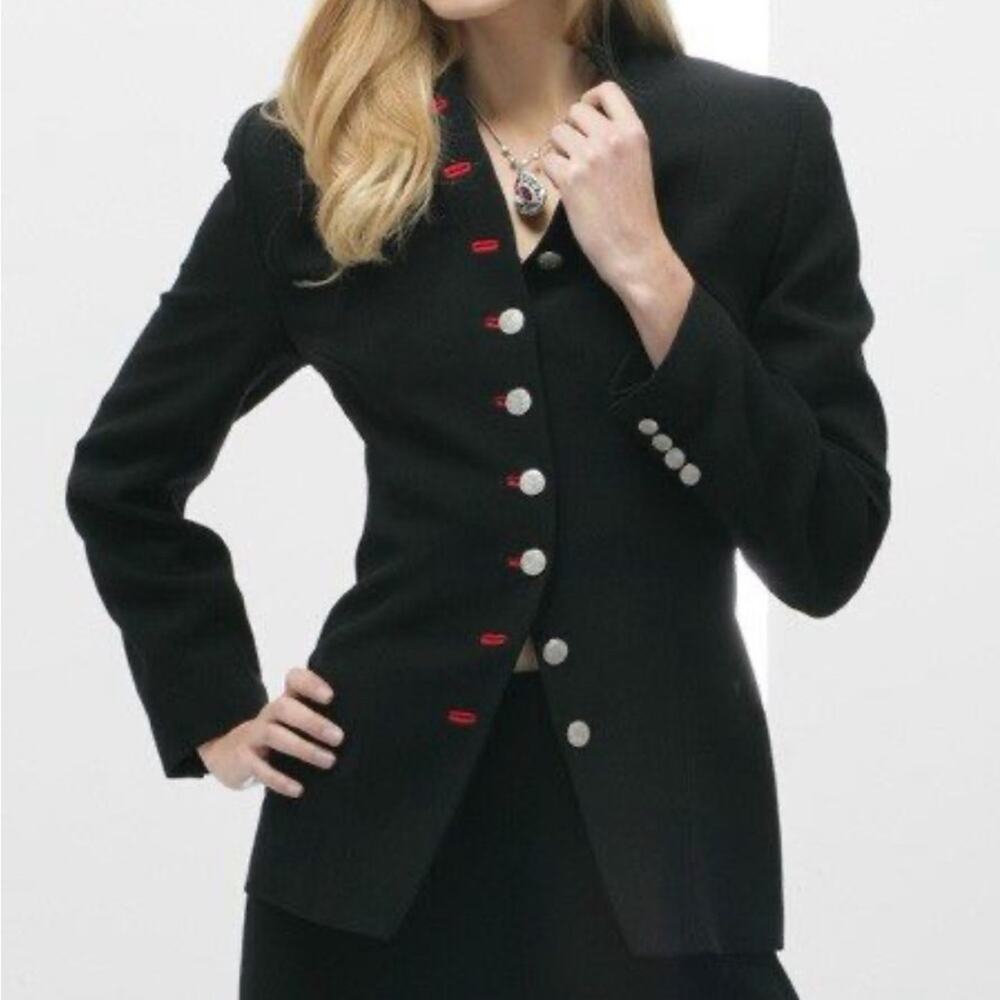 Zelda Military Stylish Black Blazer with Red Details